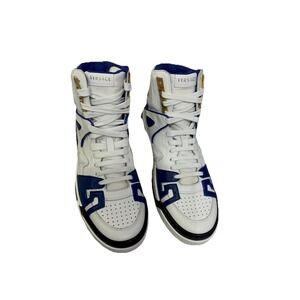 Versace Tribute UFC White Blue Gold High Top Sneakers Size‎ 40 EU New